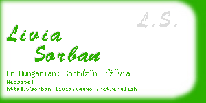 livia sorban business card
